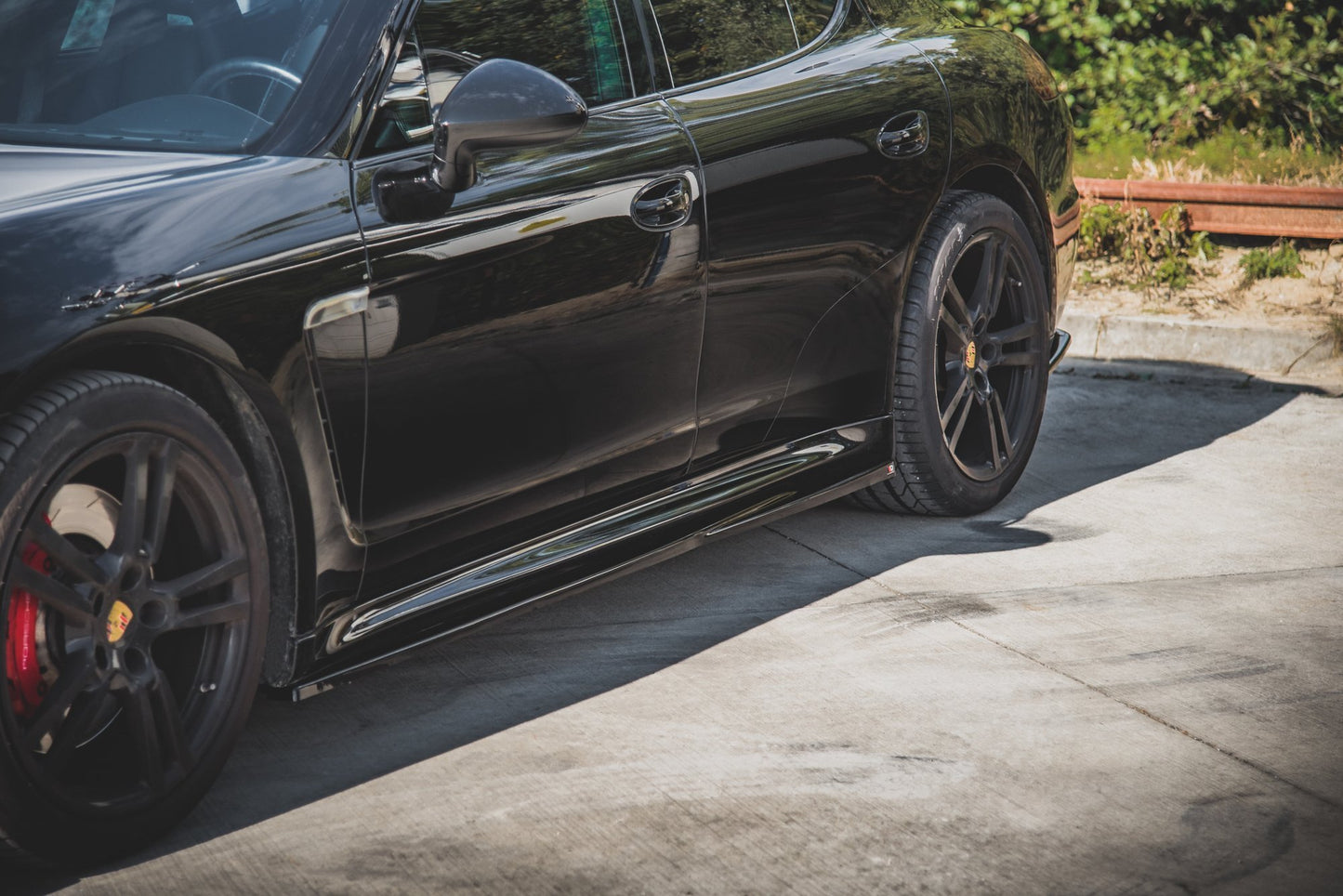 Seitenschweller Ansatz für V.1 für Porsche Panamera Turbo 970 Facelift Carbon Look