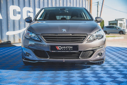 Front Ansatz V.1 für Peugeot 308 Mk2 Facelift schwarz matt