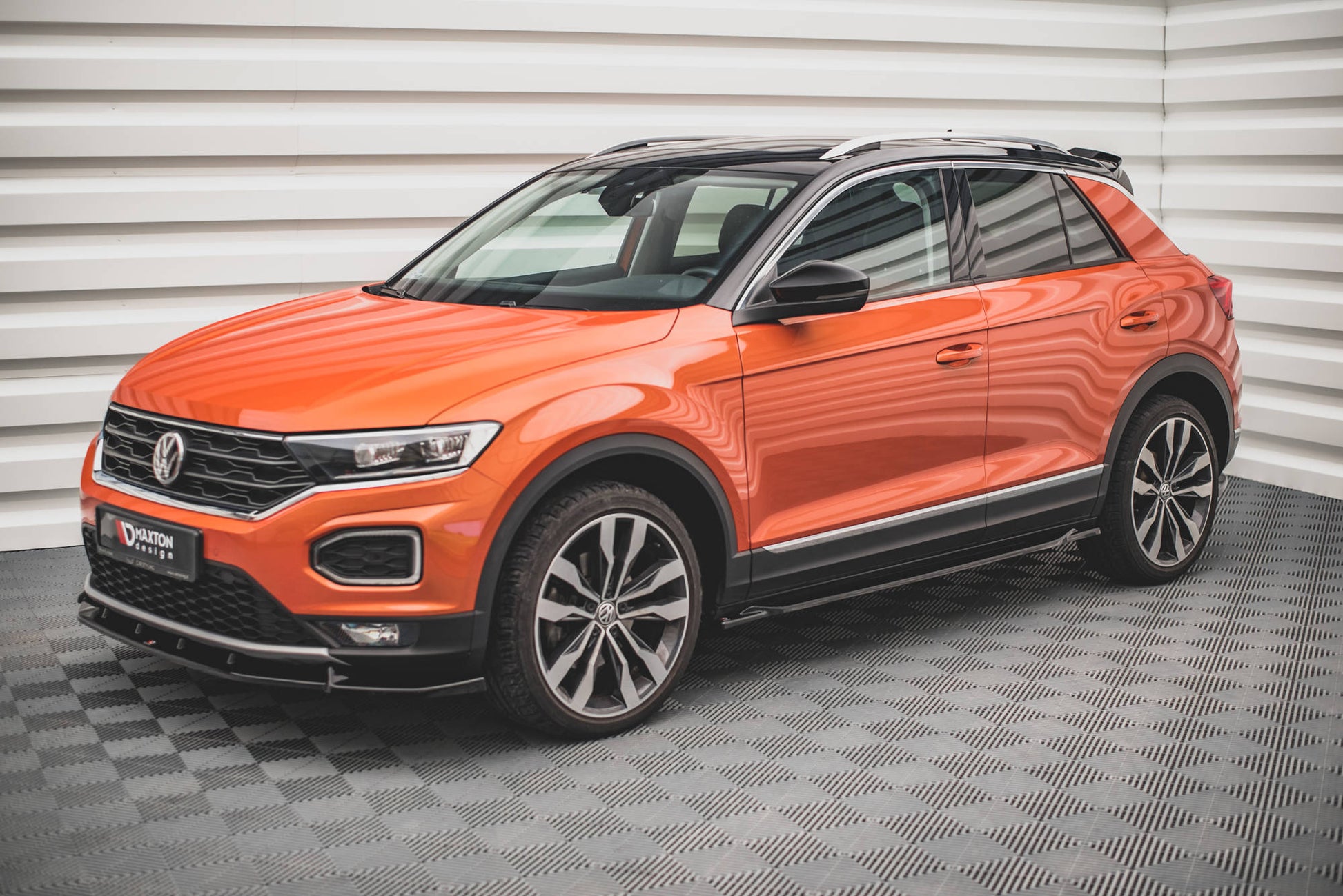 Seitenschweller Ansatz für Volkswagen T-Roc Mk1 schwarz matt
