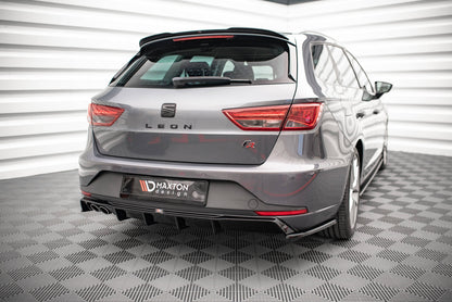 Spoiler CAP für Seat Leon FR Sportstourer Mk3 schwarz Hochglanz