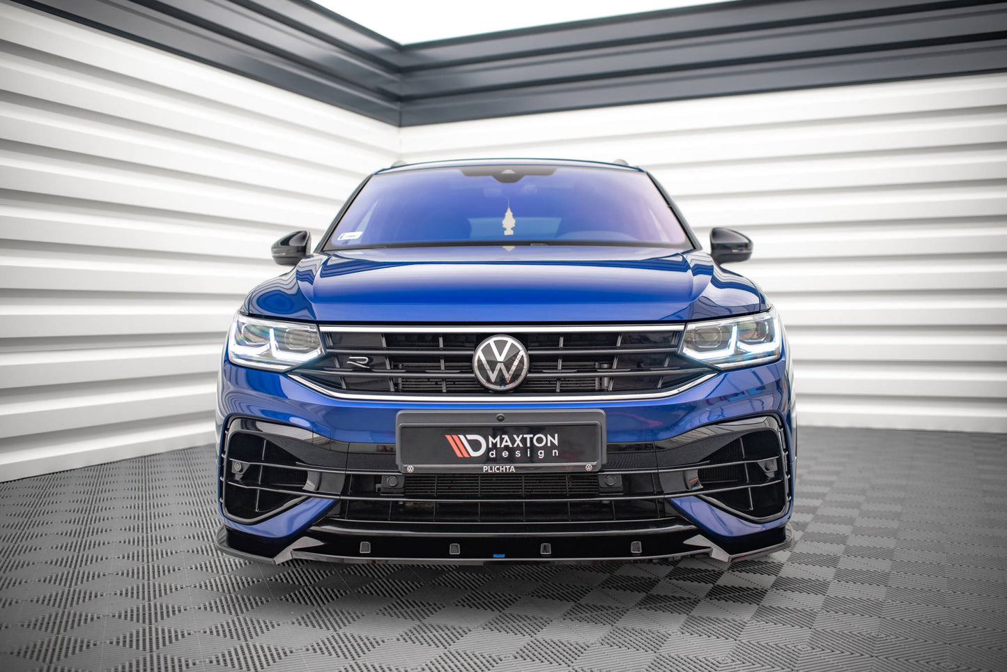 Front Ansatz V.2 für Volkswagen Tiguan R Mk2 Facelift schwarz matt