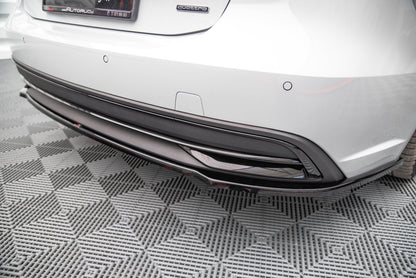 Mittlerer Diffusor Heck Ansatz für Audi A7 C8 schwarz matt
