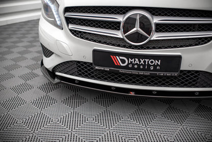 Front Ansatz V.2 für Mercedes-Benz A W176 schwarz Hochglanz