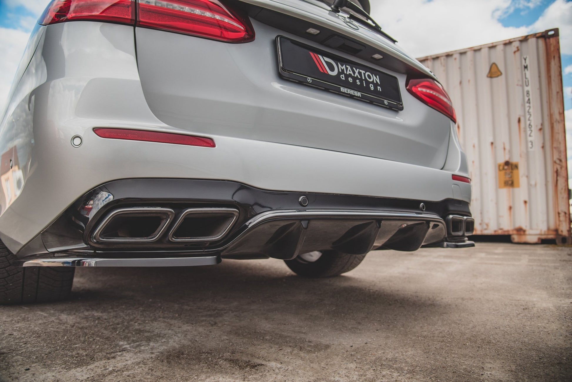 Diffusor Heck Ansatz für Mercedes-Benz E63 AMG Kombi/Limousine S213/W213 Carbon Look