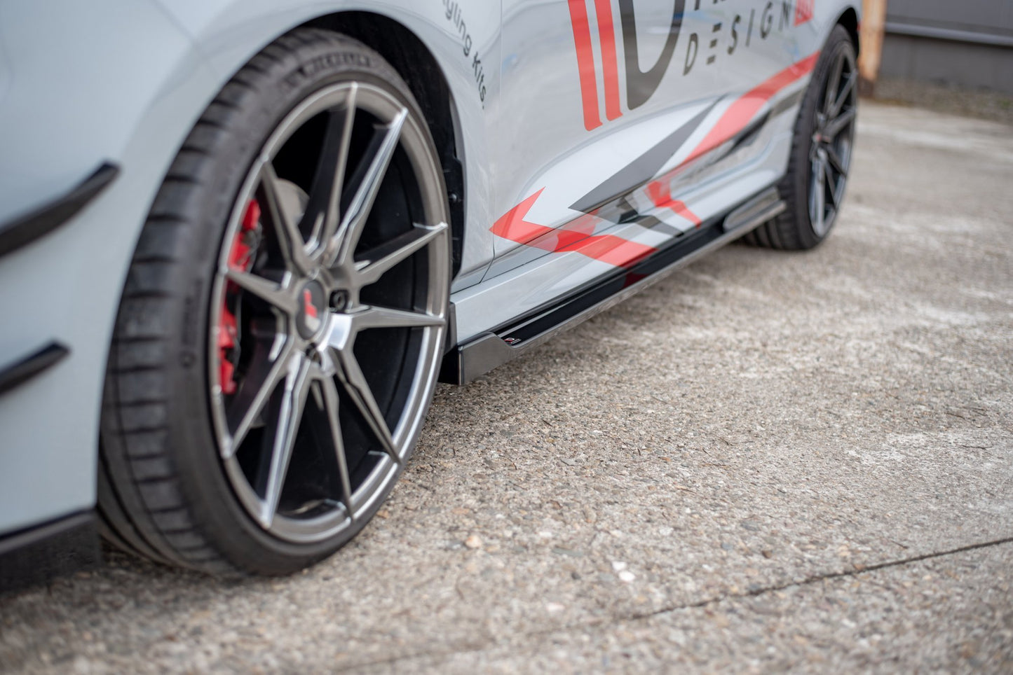 Seitenschweller Ansatz für V.3 für Ford Fiesta Mk8 ST / ST-Line Carbon Look