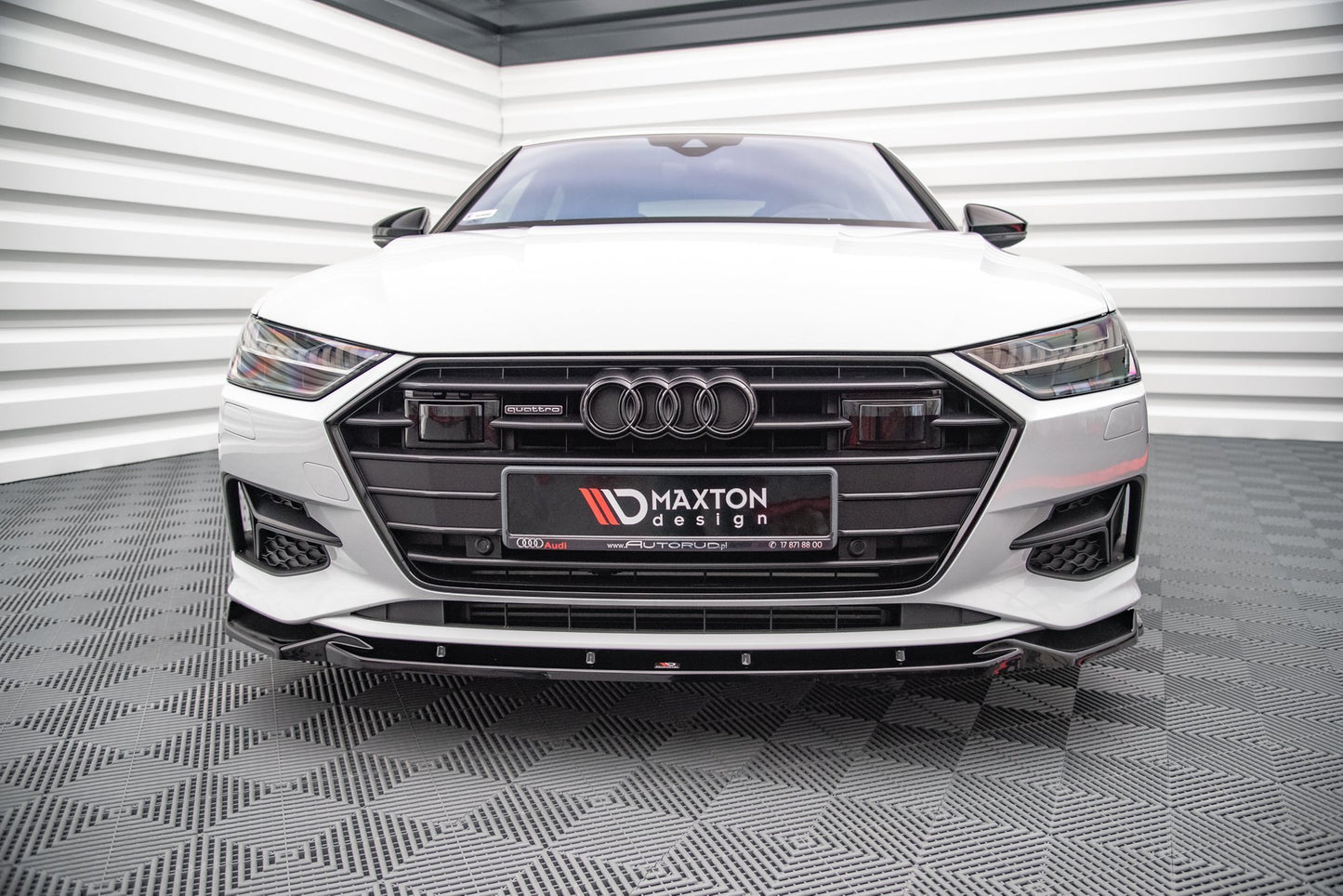 Front Ansatz V.2 für Audi A7 C8 schwarz matt