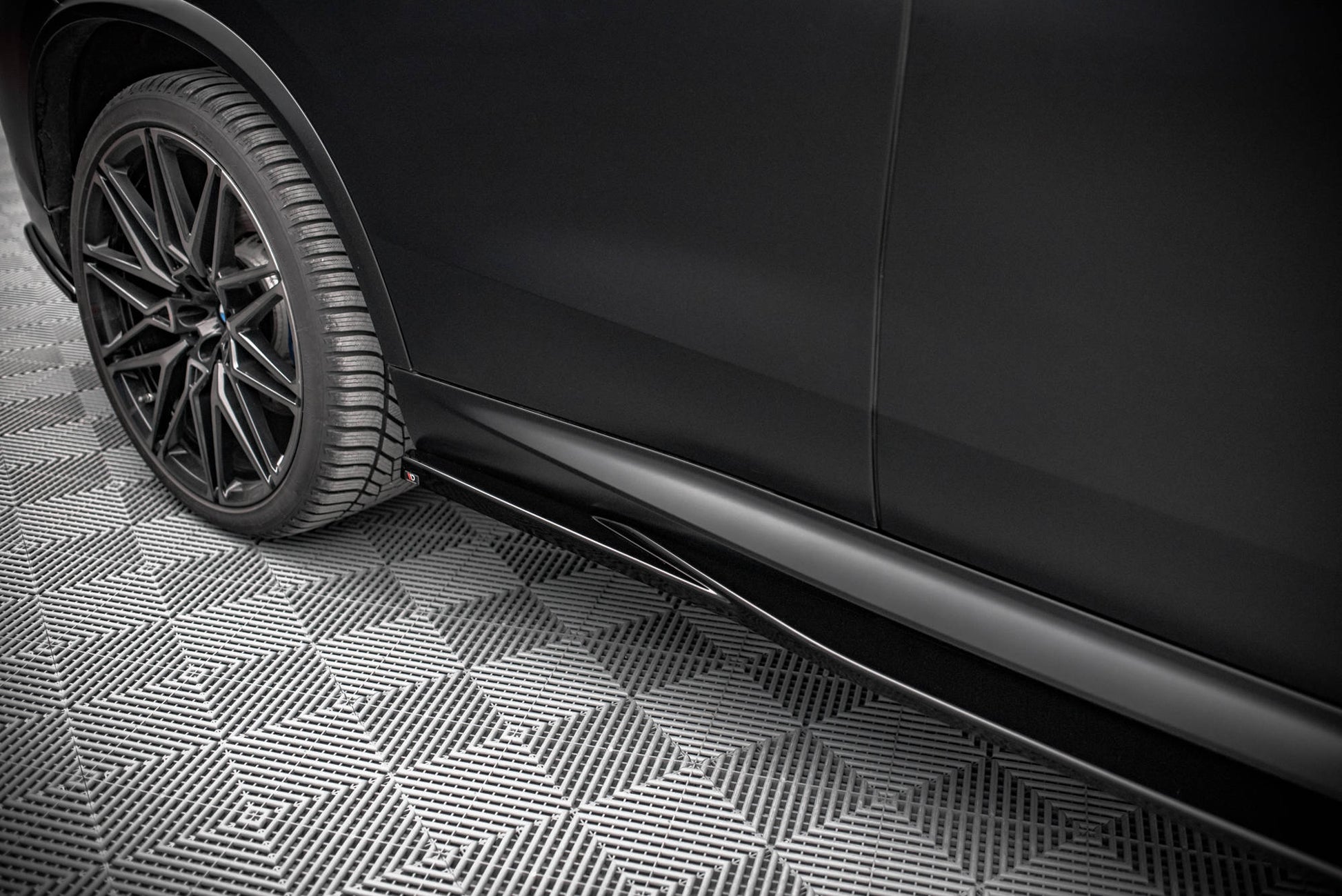 Seitenschweller Ansatz für BMW X5M F95 schwarz Hochglanz