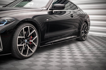 Seitenschweller Ansatz für V.1 für BMW 4er M-Paket G22 schwarz matt