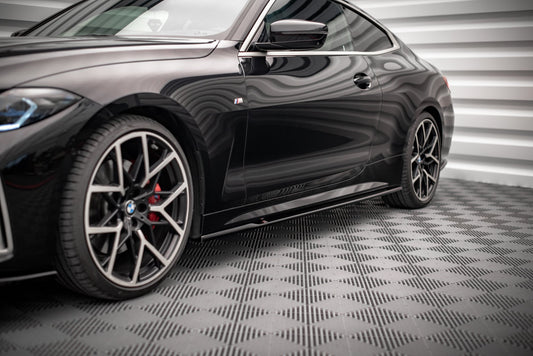 Seitenschweller Ansatz für V.1 für BMW 4er M-Paket G22 Carbon Look