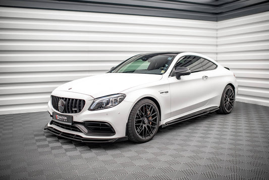 Seitenschweller Ansatz für V.2 für Mercedes-AMG C 63 AMG Coupe C205 Facelift Carbon Look