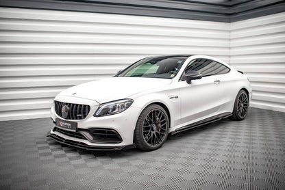 Seitenschweller Ansatz für V.2 für Mercedes-AMG C 63 AMG Coupe C205 Facelift schwarz Hochglanz