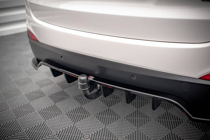 Mittlerer Diffusor Heck Ansatz DTM Look für Hyundai ix35 Mk1 Carbon Look