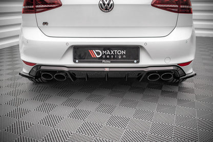 Heck Ansatz Flaps Diffusor V.4 für Volkswagen Golf R Mk7 schwarz matt