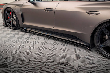 Seitenschweller Ansatz für V.2 für Audi e-Tron GT / RS GT Mk1 schwarz matt