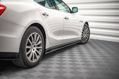 Seitenschweller Ansatz für Maserati Ghibli Mk3 schwarz matt