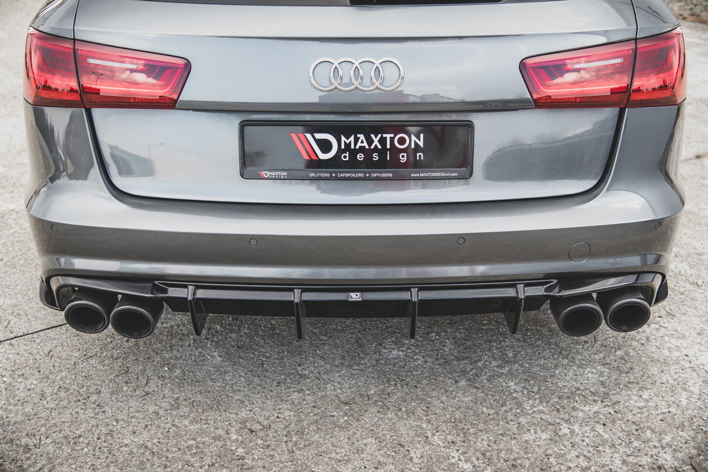 Diffusor Heck Ansatz für Audi S6 / A6 S-Line C7 FL Carbon Look