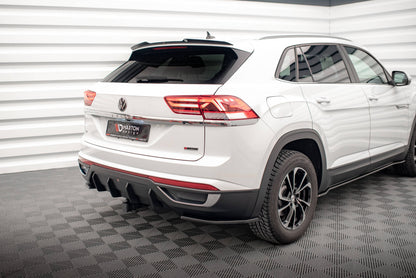 Diffusor Heck Ansatz für Volkswagen Atlas Cross Sport schwarz matt