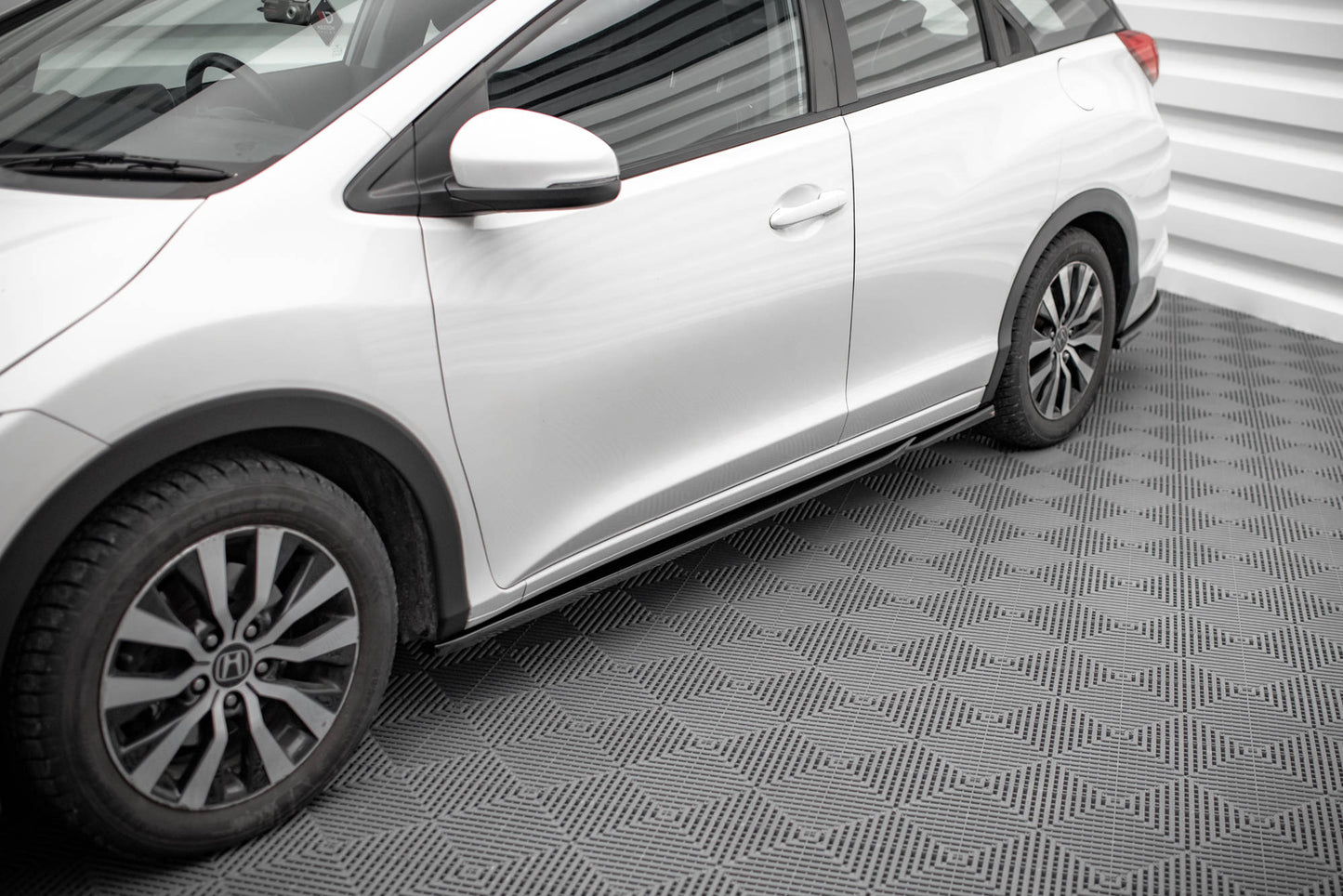 Seitenschweller Ansatz für Honda Civic Mk9 schwarz matt