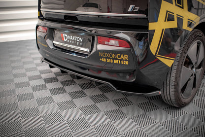 Mittlerer Diffusor Heck Ansatz DTM Look für BMW i3 Mk1 Facelift schwarz matt