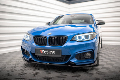Front Ansatz V.1 für BMW 2 M-Paket F22 schwarz Hochglanz