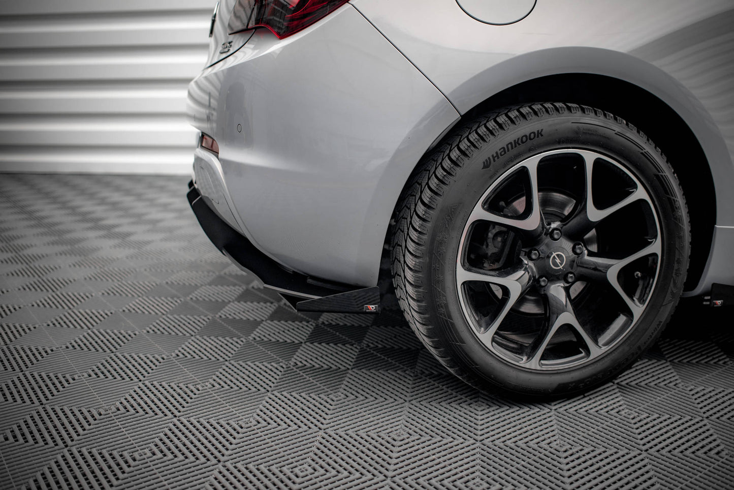 Robuste Racing Diffusor Heck Ansatz +Flaps für Opel Astra GTC OPC-Line J schwarz Hochglanz
