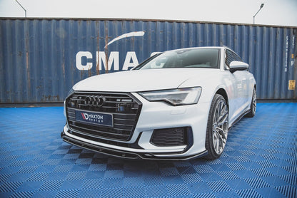 Front Ansatz V.3 für Audi A6 S-Line / S6 C8  schwarz Hochglanz