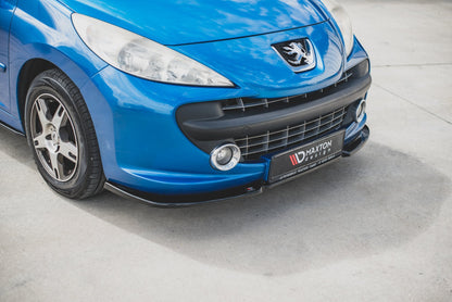 Front Ansatz für Peugeot 207 Sport schwarz matt