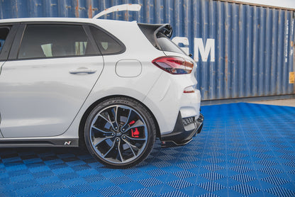 Heck Ansatz Flaps Diffusor V.4 für Hyundai I30 N Mk3 Hatchback Carbon Look