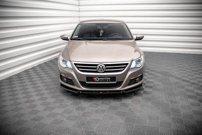 Front Ansatz V.3 für Volkswagen Passat CC schwarz Hochglanz