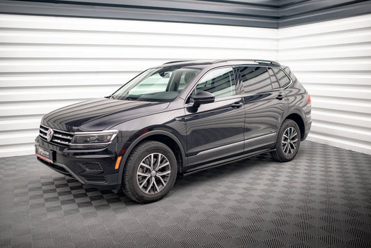 Seitenschweller Ansatz für Volkswagen Tiguan Allspace Mk2 Carbon Look