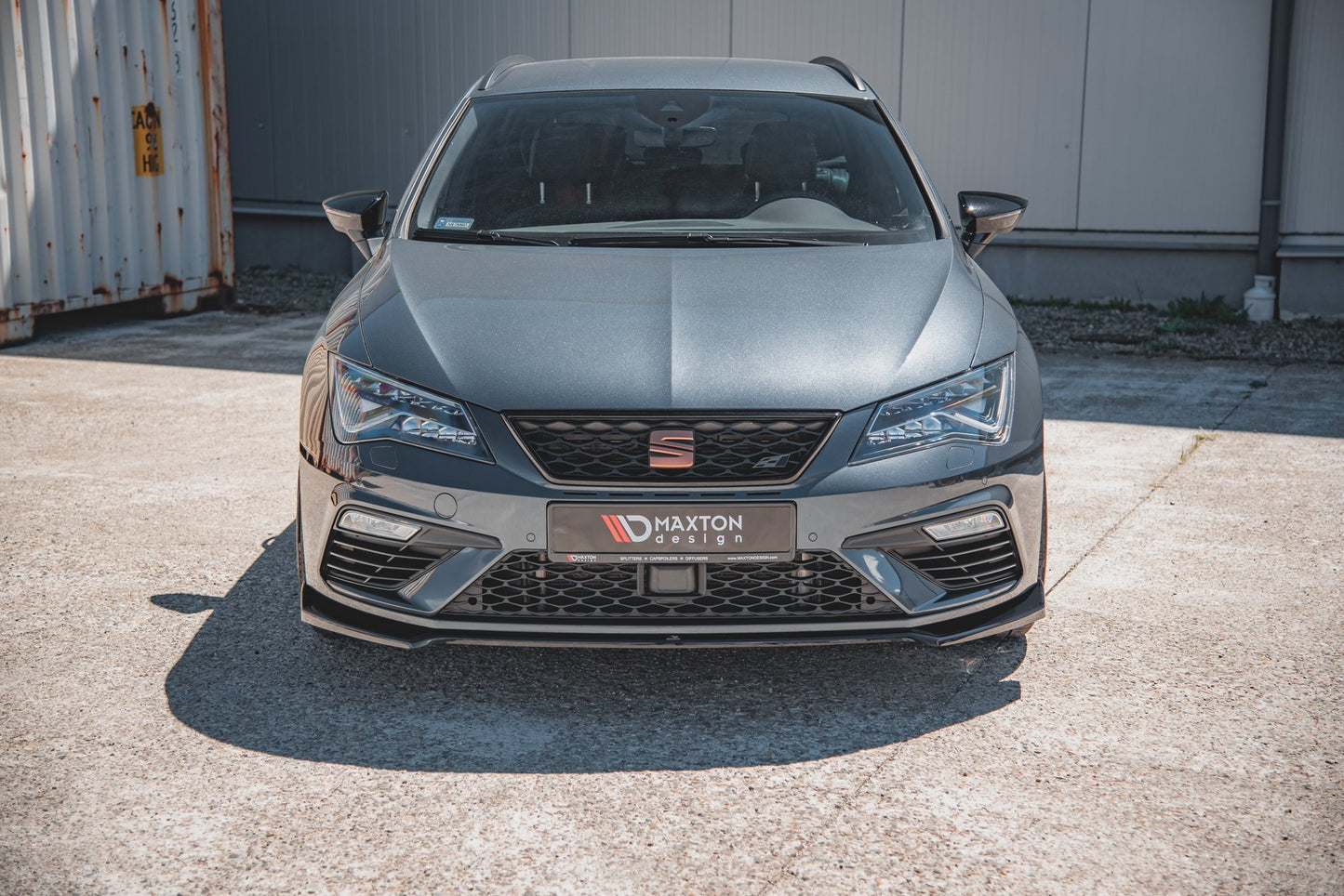 Front Ansatz V.7 für Seat Leon Cupra / FR Mk3 FL schwarz Hochglanz