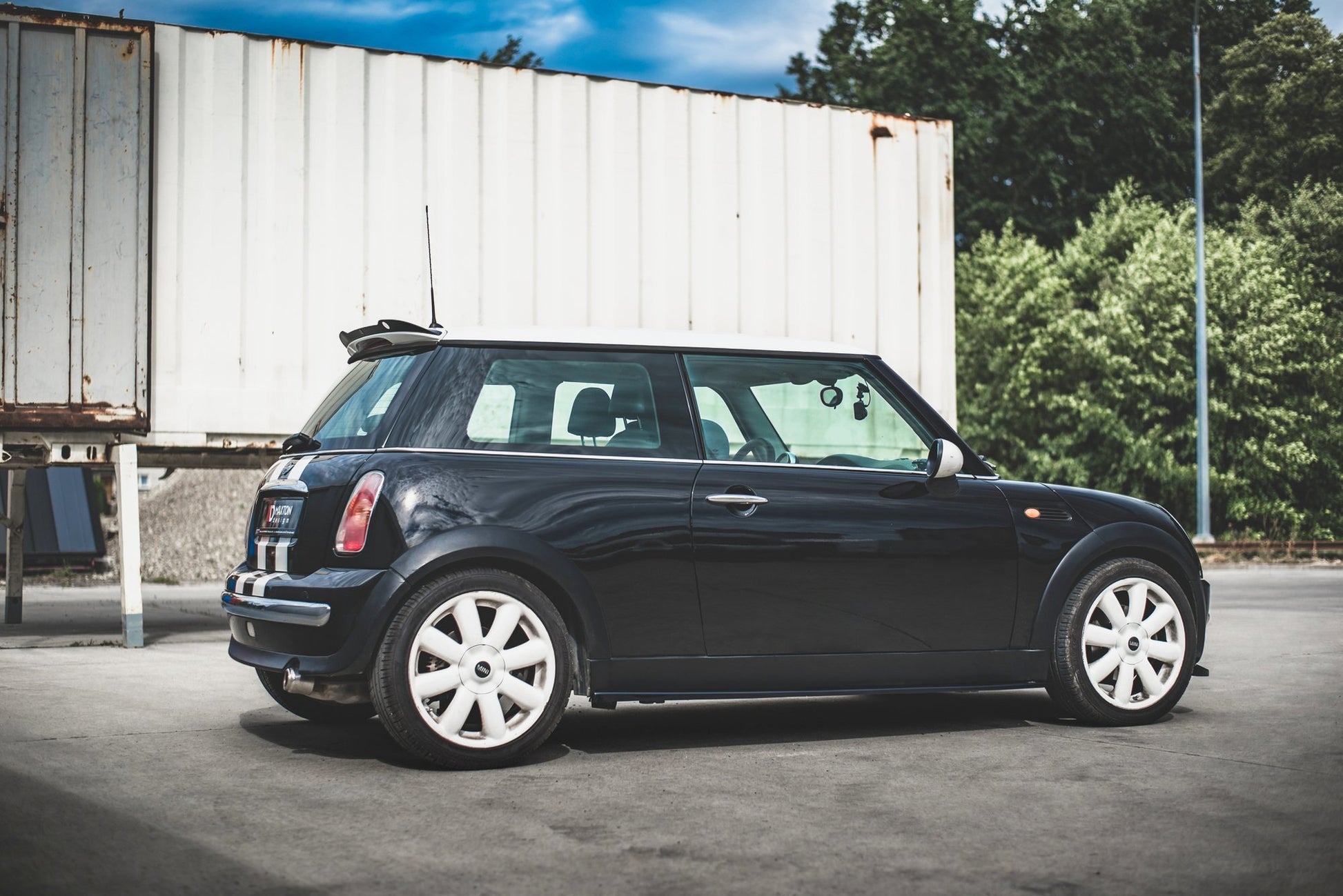 Spoiler CAP für Mini Cooper / One R50 schwarz matt