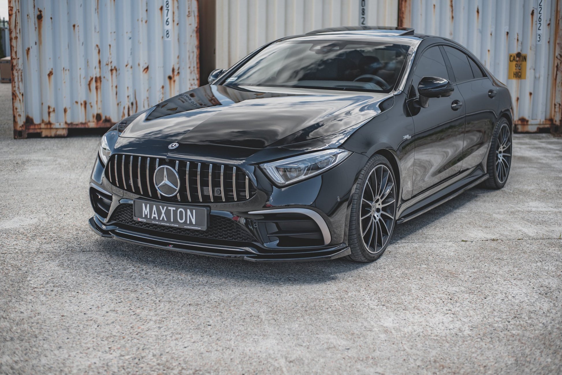 Front Ansatz V.1 für Mercedes-Benz CLS AMG-Line / 53AMG C257 schwarz matt