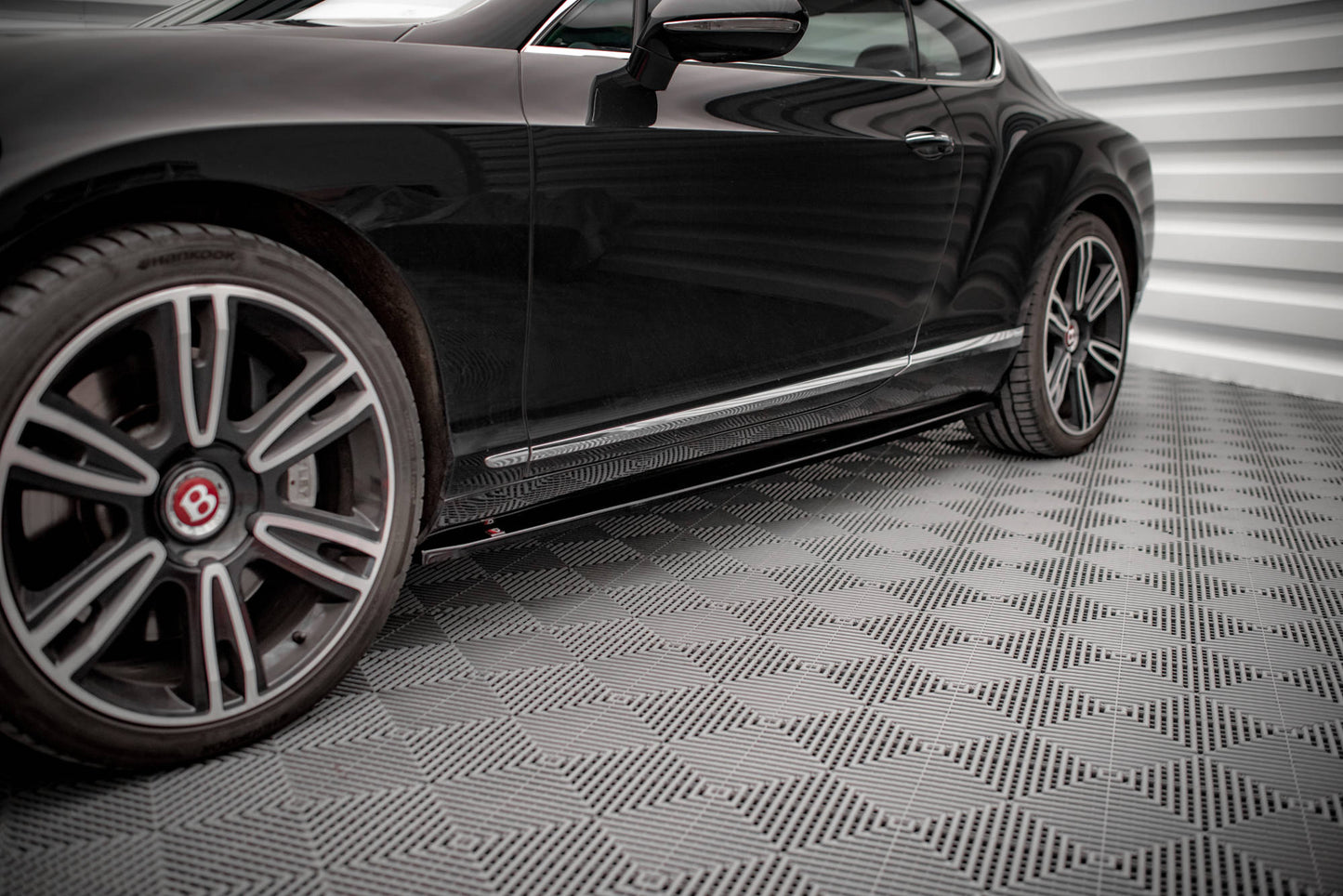 Seitenschweller Ansatz für Bentley Continental GT V8 S Mk2 schwarz matt