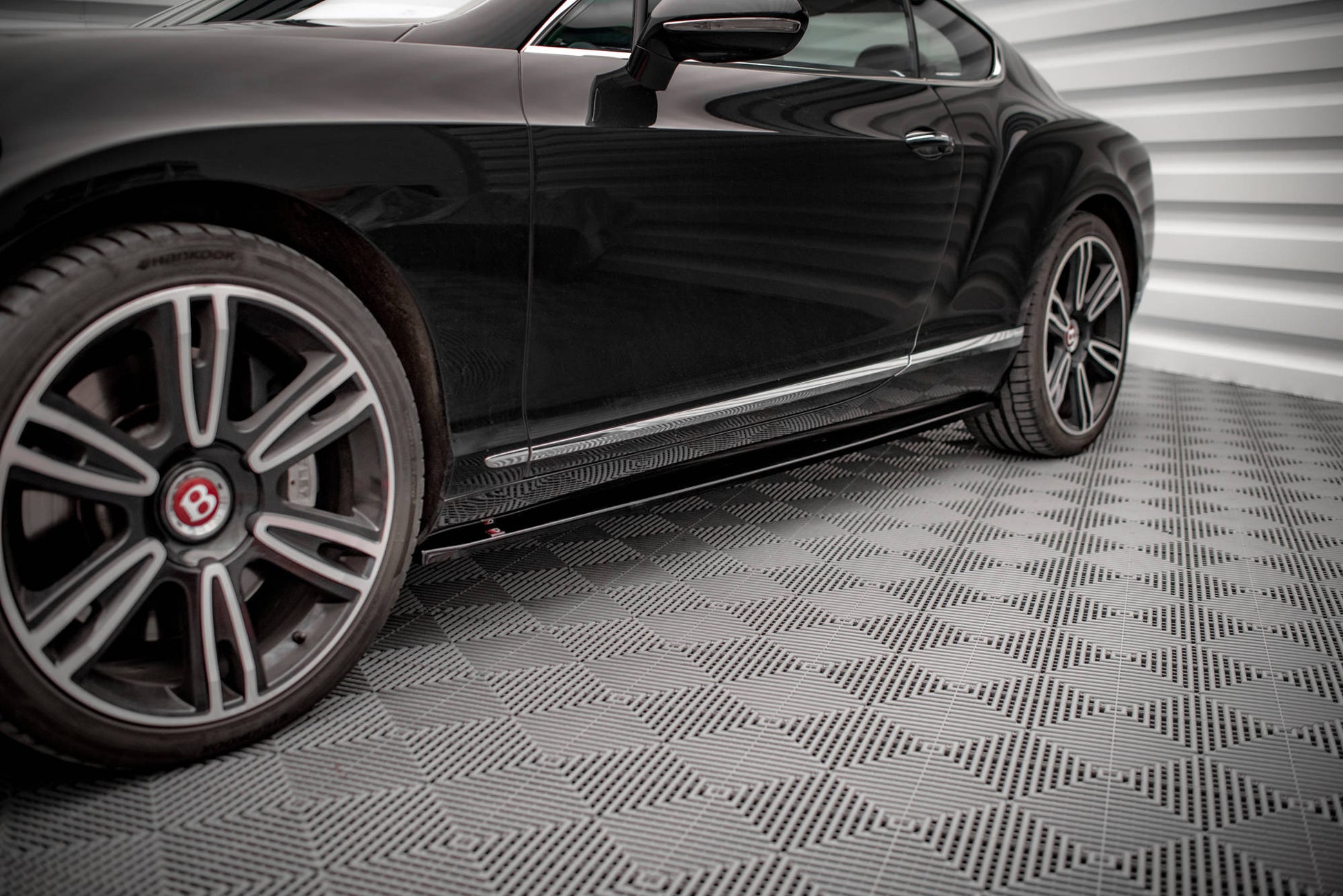 Seitenschweller Ansatz für Bentley Continental GT V8 S Mk2 schwarz matt