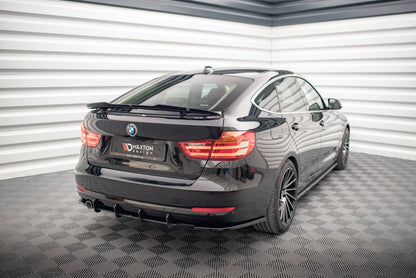 Heck Ansatz Flaps Diffusor für BMW 3er GT F34 Carbon Look