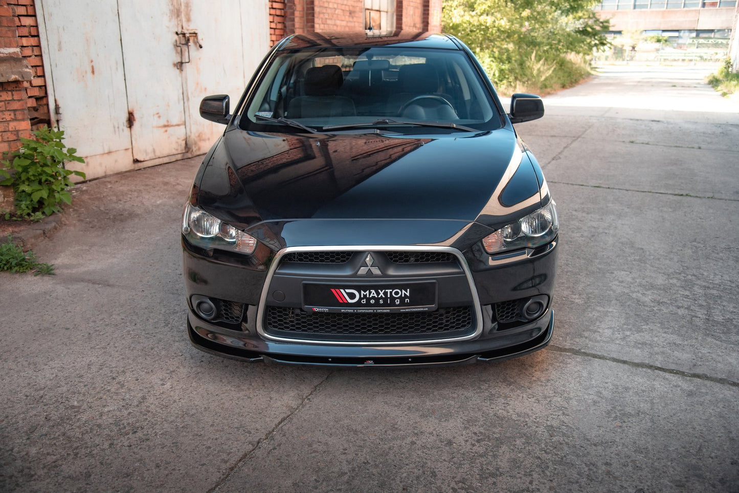 Front Ansatz für Mitsubishi Lancer Sportback Mk8 schwarz Hochglanz