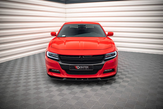 Front Ansatz V.1 für Dodge Charger RT Mk7 Facelift schwarz Hochglanz