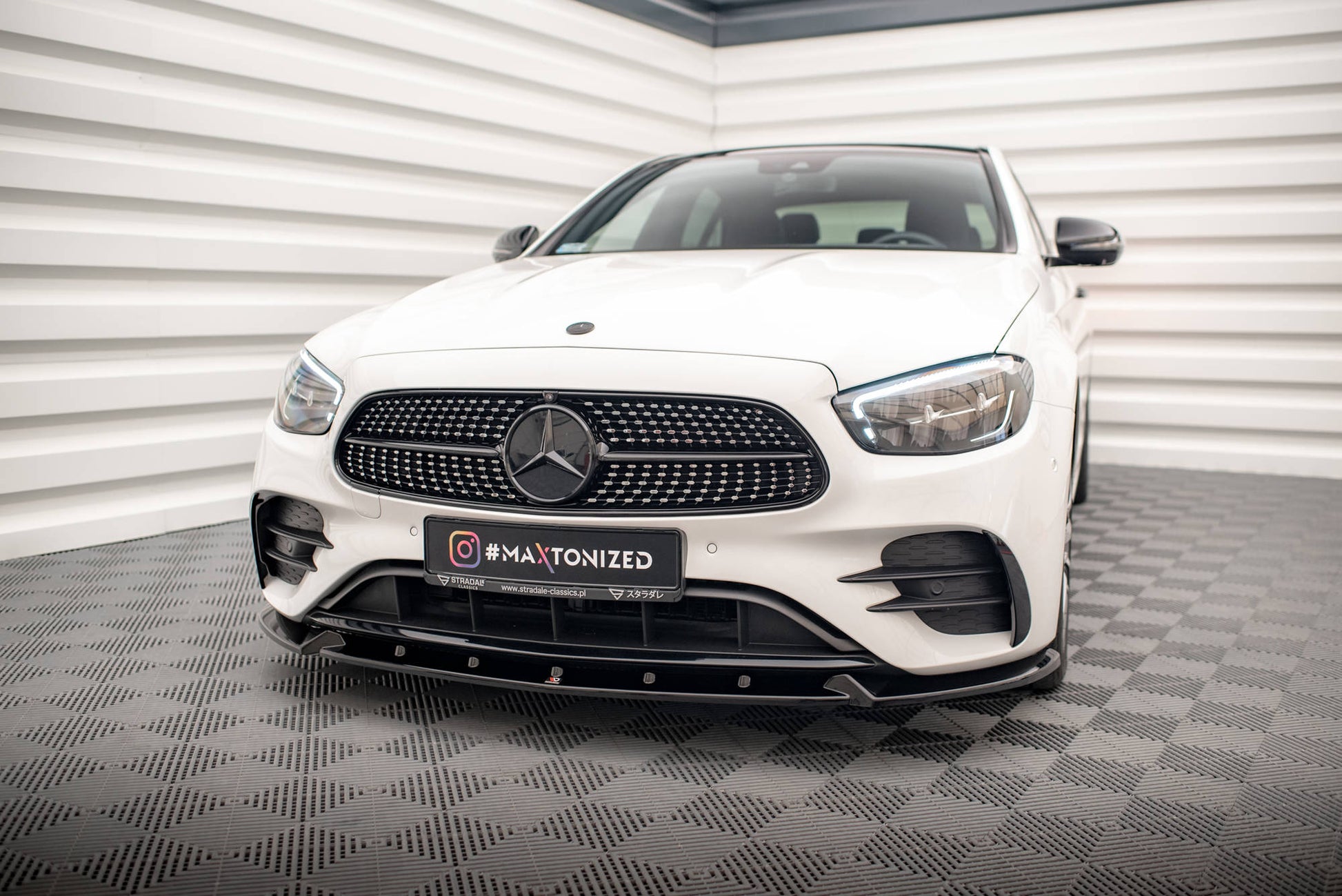 Front Ansatz V.2 für Mercedes-Benz E AMG-Line W213 Facelift schwarz matt