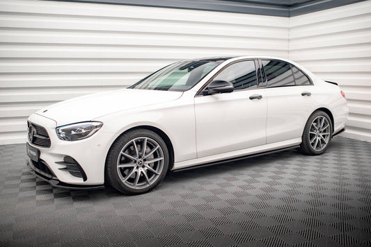 Seitenschweller Ansatz für Mercedes-Benz E AMG-Line W213 Facelift schwarz matt