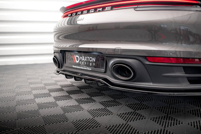 Mittlerer Diffusor Heck Ansatz DTM Look für Porsche 911 Carrera 4S 992 schwarz Hochglanz