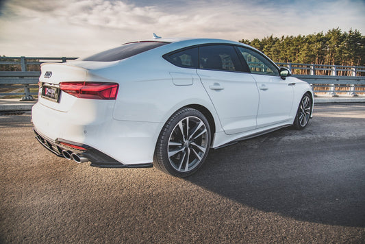 Heck Ansatz Flaps Diffusor für Audi S5 Sportback F5 Facelift schwarz Hochglanz
