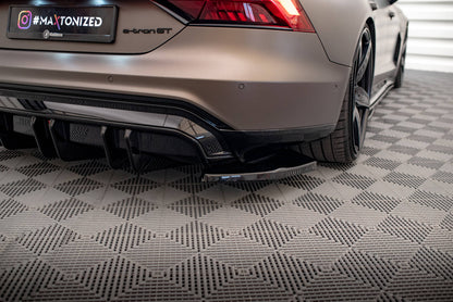 Heck Ansatz Flaps Diffusor V.2 für Audi e-Tron GT / RS GT Mk1 schwarz matt