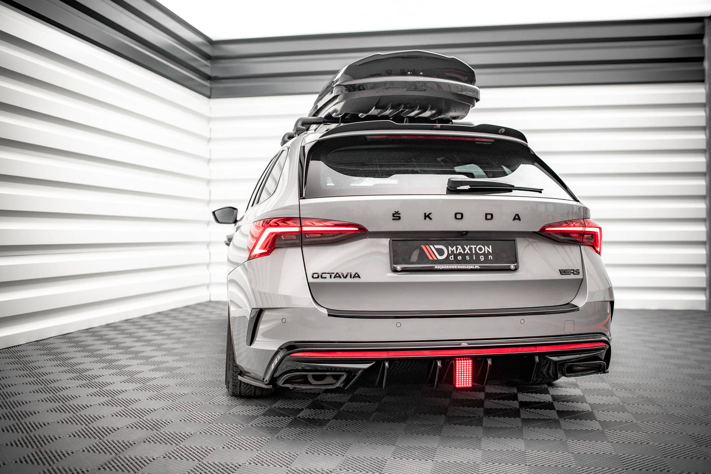 Diffusor Heck Ansatz für Skoda Octavia RS Mk4 schwarz matt
