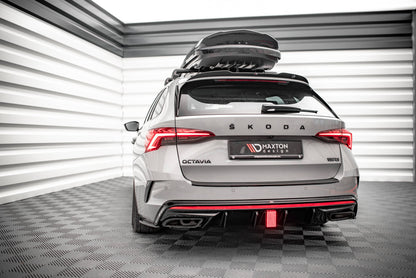 Diffusor Heck Ansatz für Skoda Octavia RS Mk4 schwarz matt