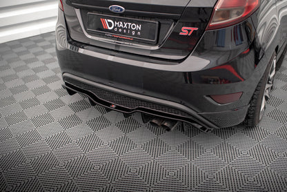 Diffusor Heck Ansatz für Ford Fiesta ST (5-Türige version) Mk7 Facelift schwarz matt