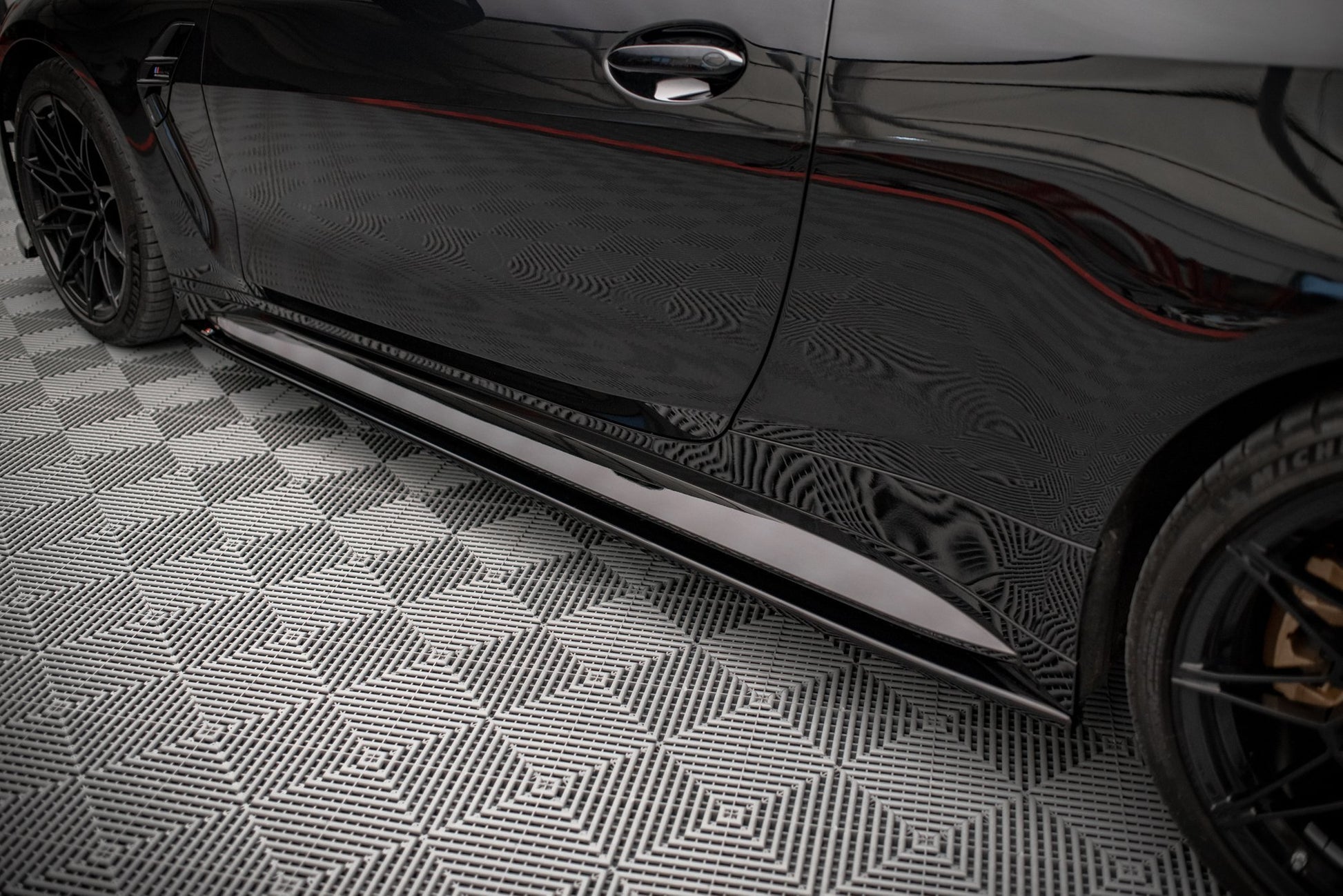 Seitenschweller Ansatz für V.2 für BMW M4 G82 Carbon Look