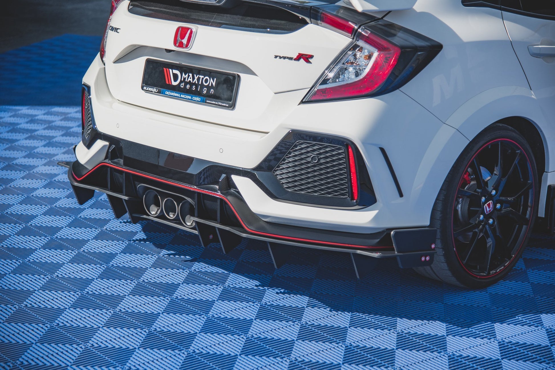 Robuste Racing Diffusor Heck Ansatz für Honda Civic X Type R
