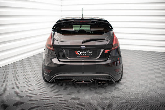 Diffusor Heck Ansatz für Ford Fiesta ST (5-Türige version) Mk7 Facelift schwarz Hochglanz