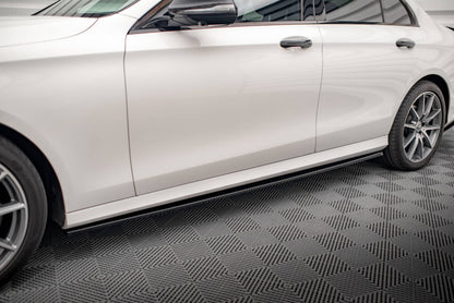 Seitenschweller Ansatz für Mercedes-Benz E AMG-Line W213 Facelift schwarz matt